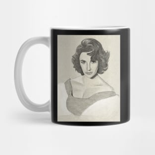 Elizabeth Taylor Portrait Drawing Mug